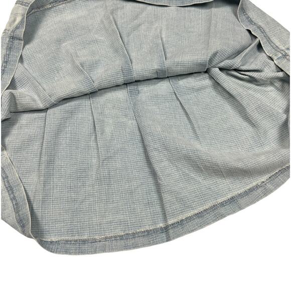 Zoey Beth Skirt Light Wash Denim Zip Fly Y2K Pleated Mini Jean Skirt Women's S - Picture 11 of 11